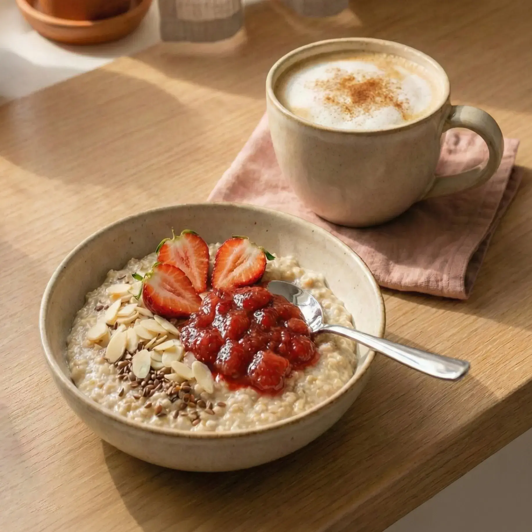 Erdbeeren für Frühstücksbrei