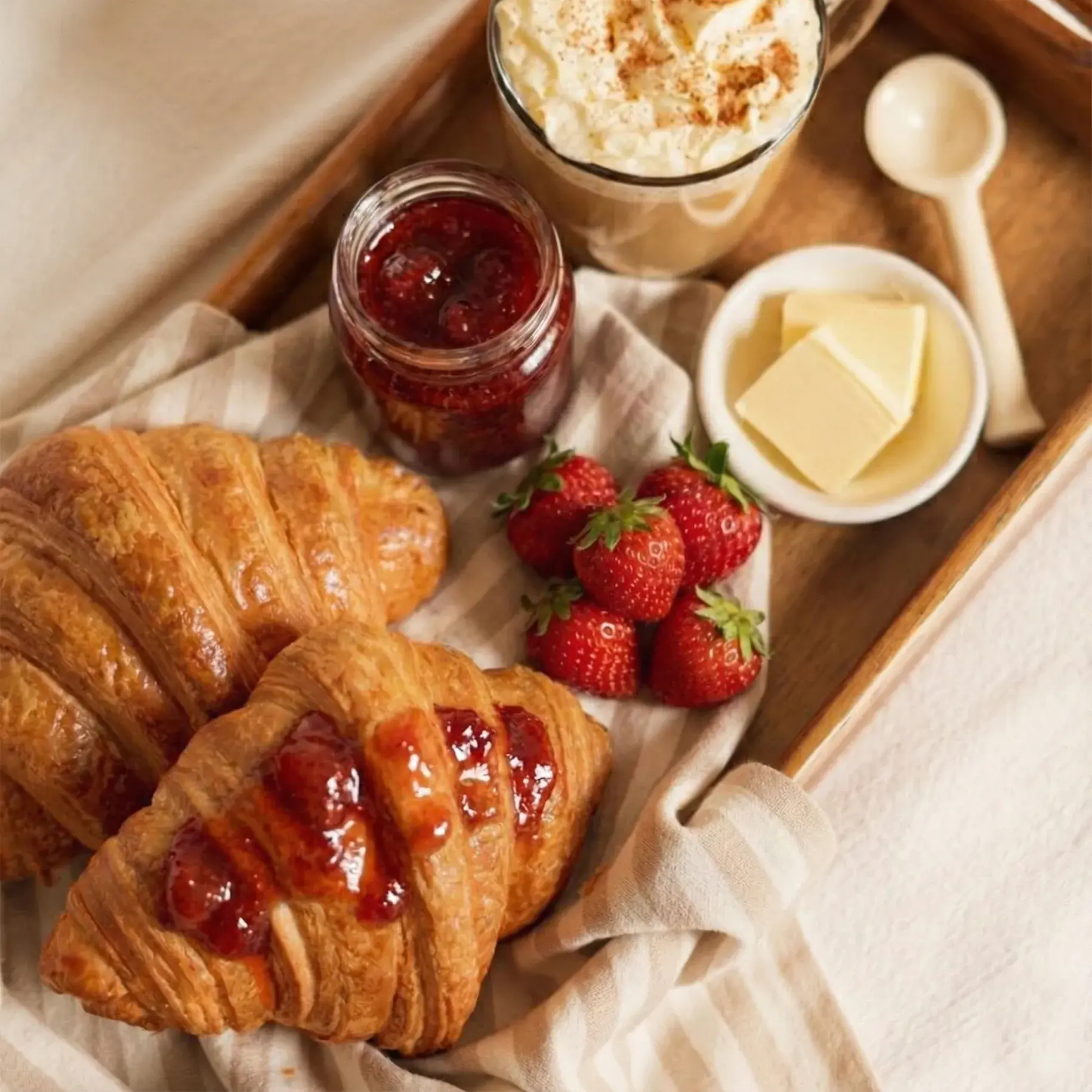 Erdbeeren für frisches Gebäck
