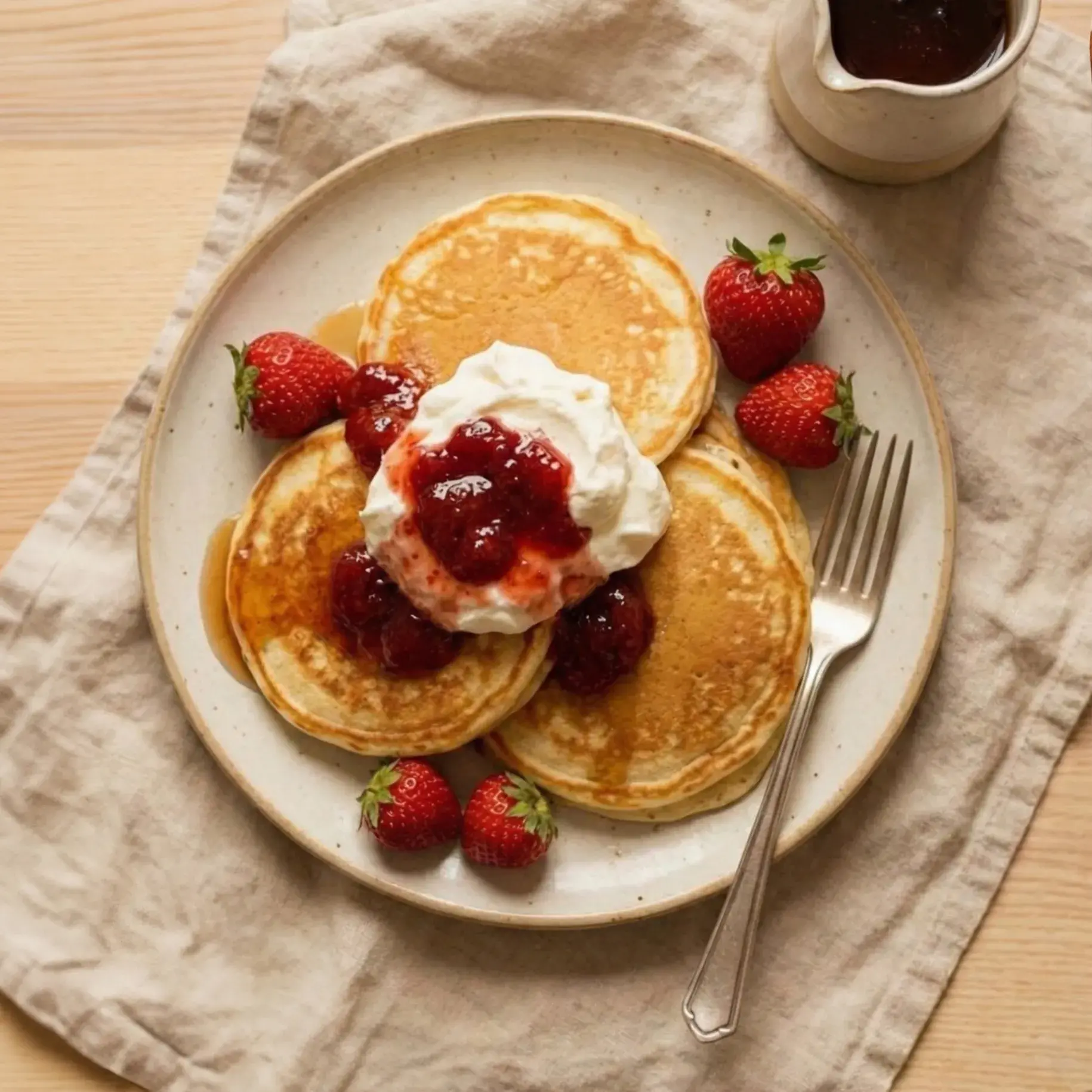 Erdbeeren für Pfannkuchen