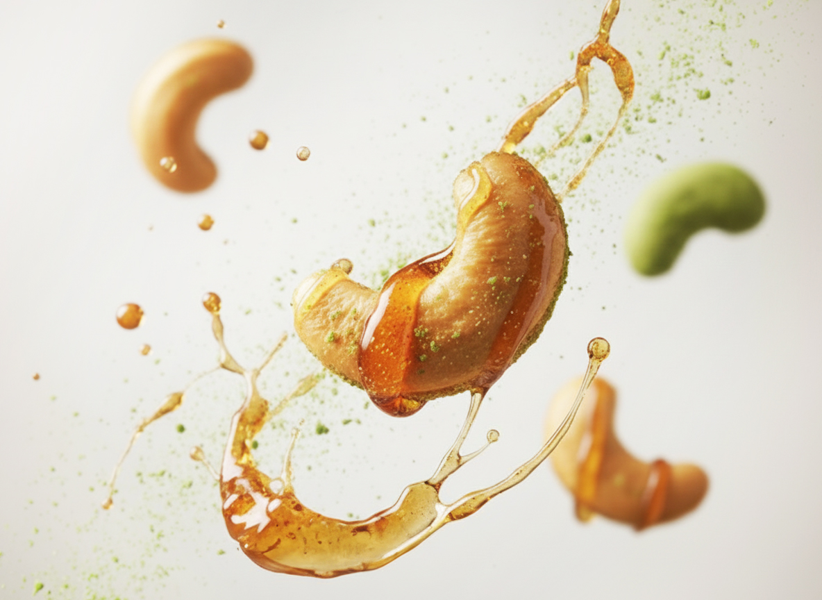 Cashewkerne mit Wasabi und Dattelsirup