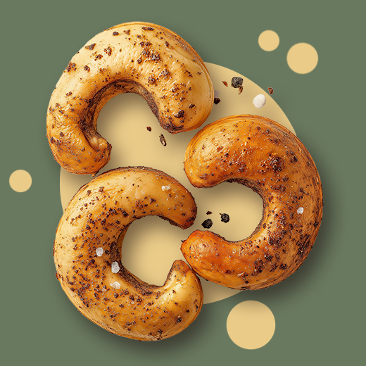 Cashewkerne mit Salz und Pfeffer geröstet