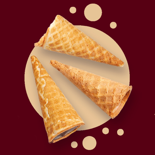 Mini-Cones mit Haselnussschokolade