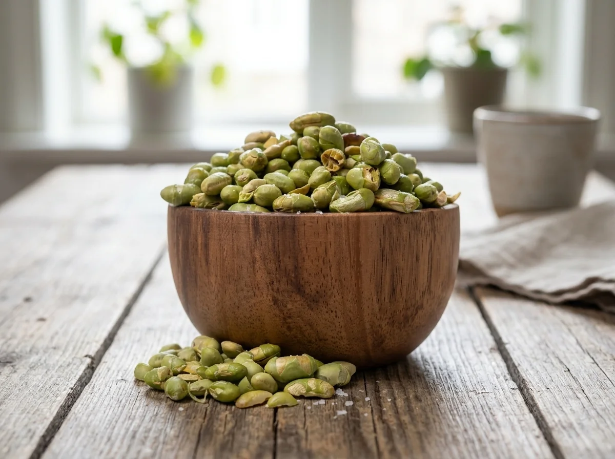 Geröstete Edamame-Bohnen