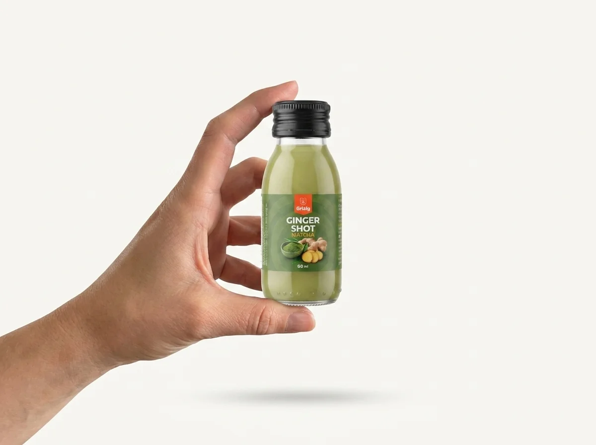 Ginger Shot in der Hand