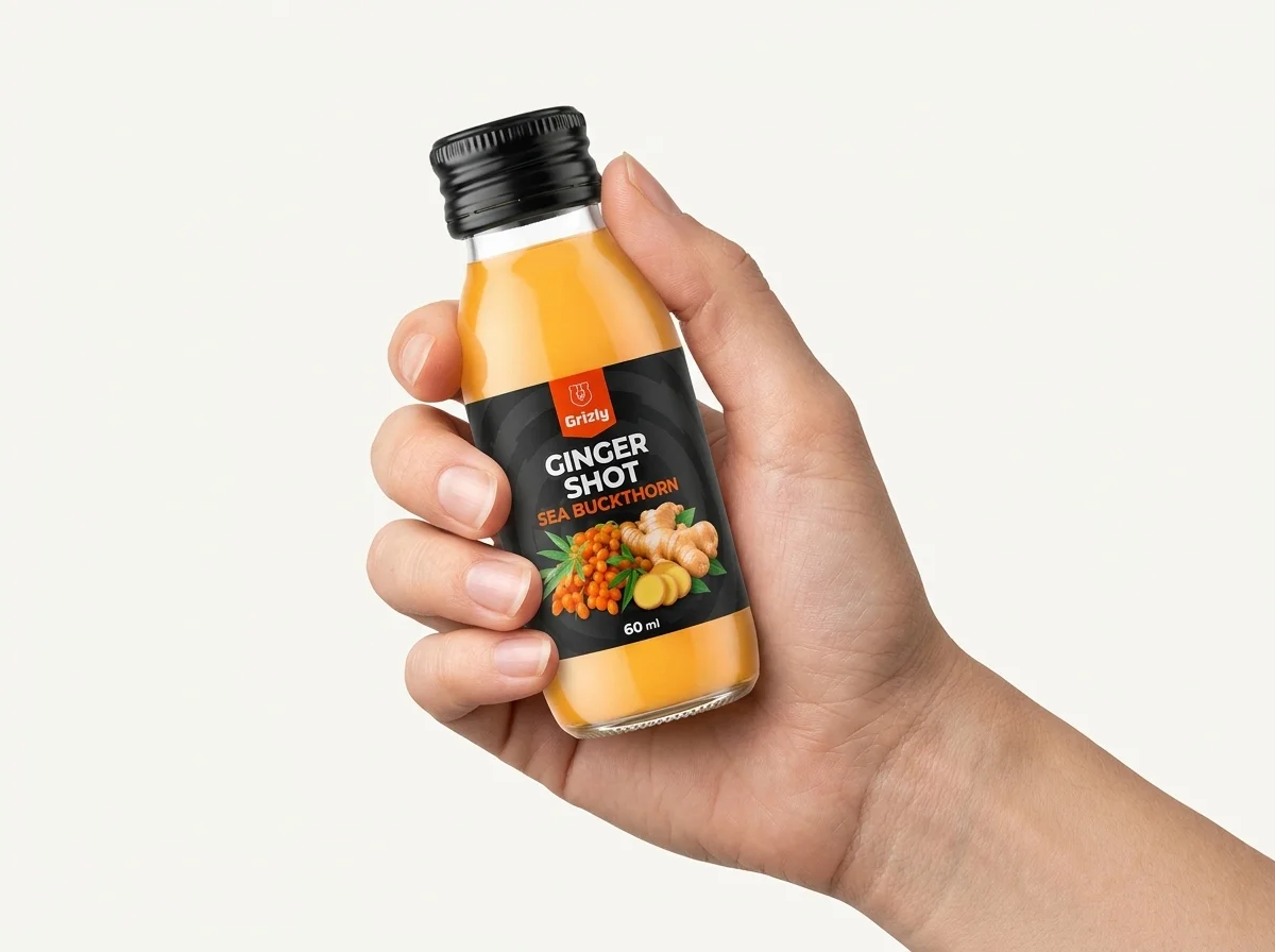 Ginger Shot in der Hand