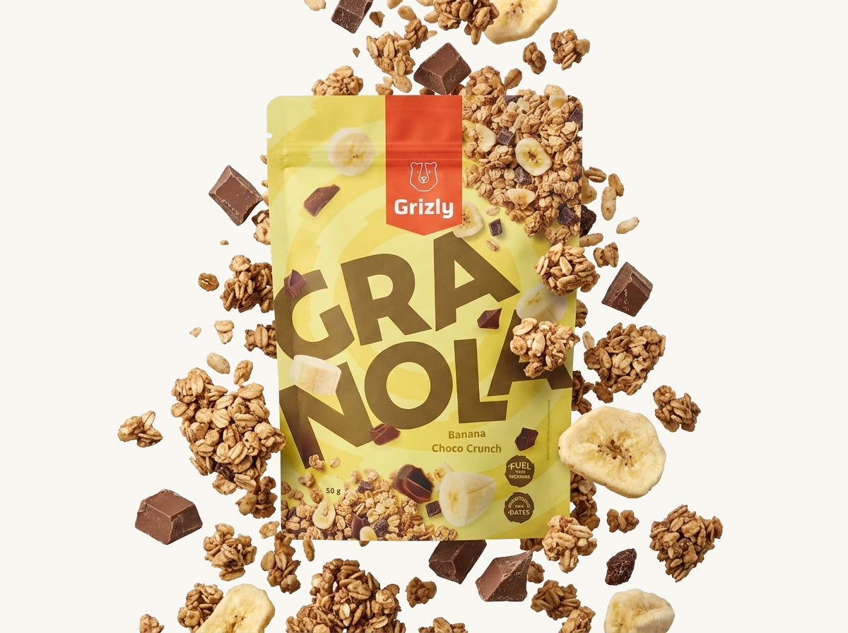 fallende Granola-Zutaten