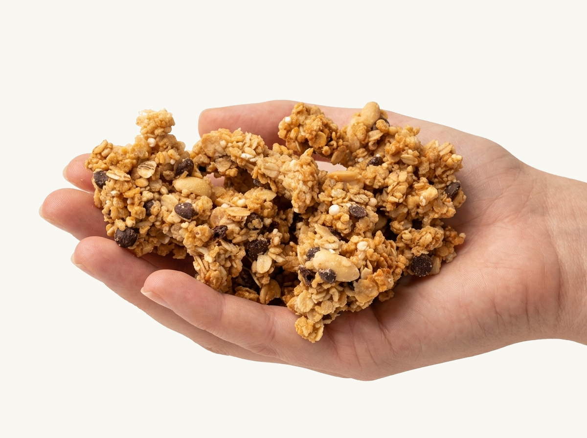 Granola in der Hand
