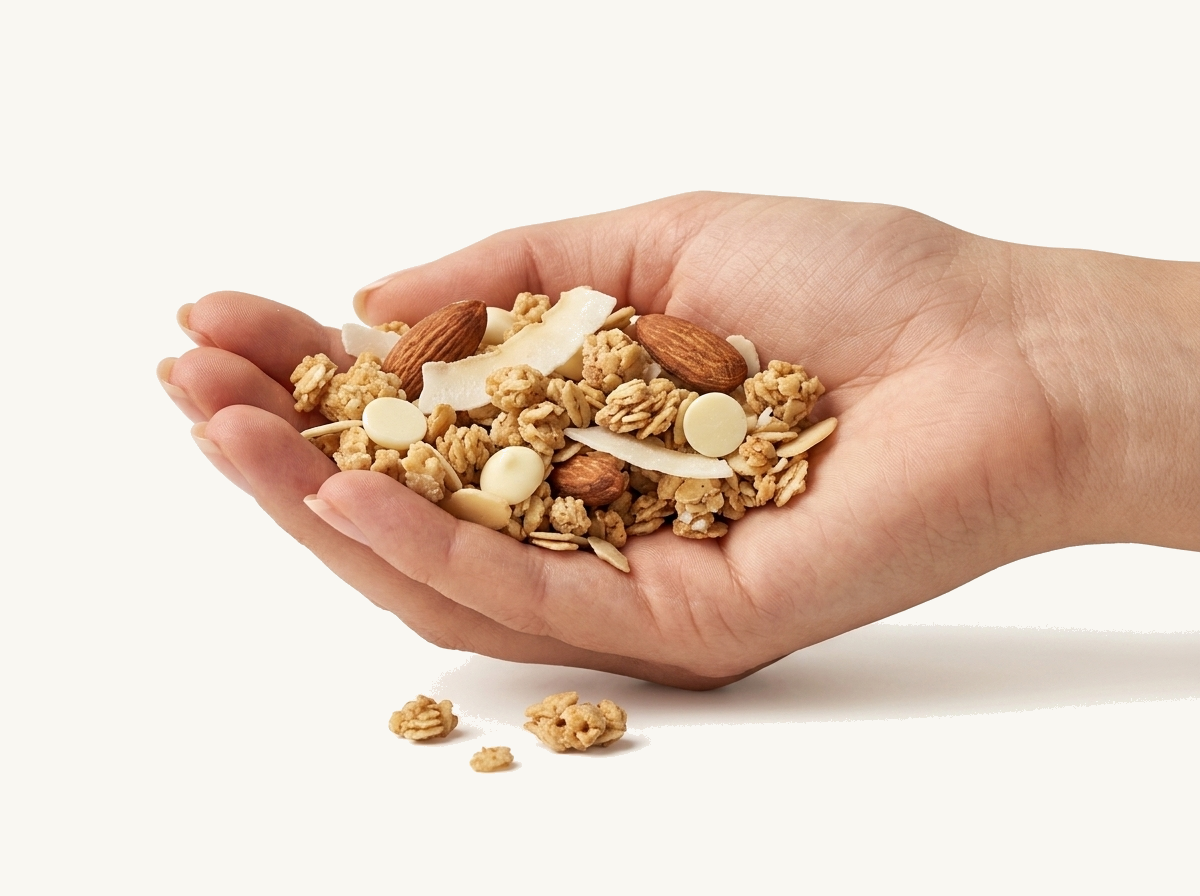 Granola in der Hand