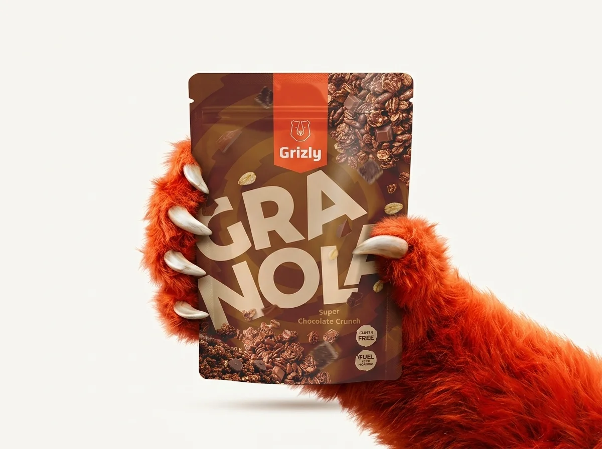 grizly Pfote mit Granola