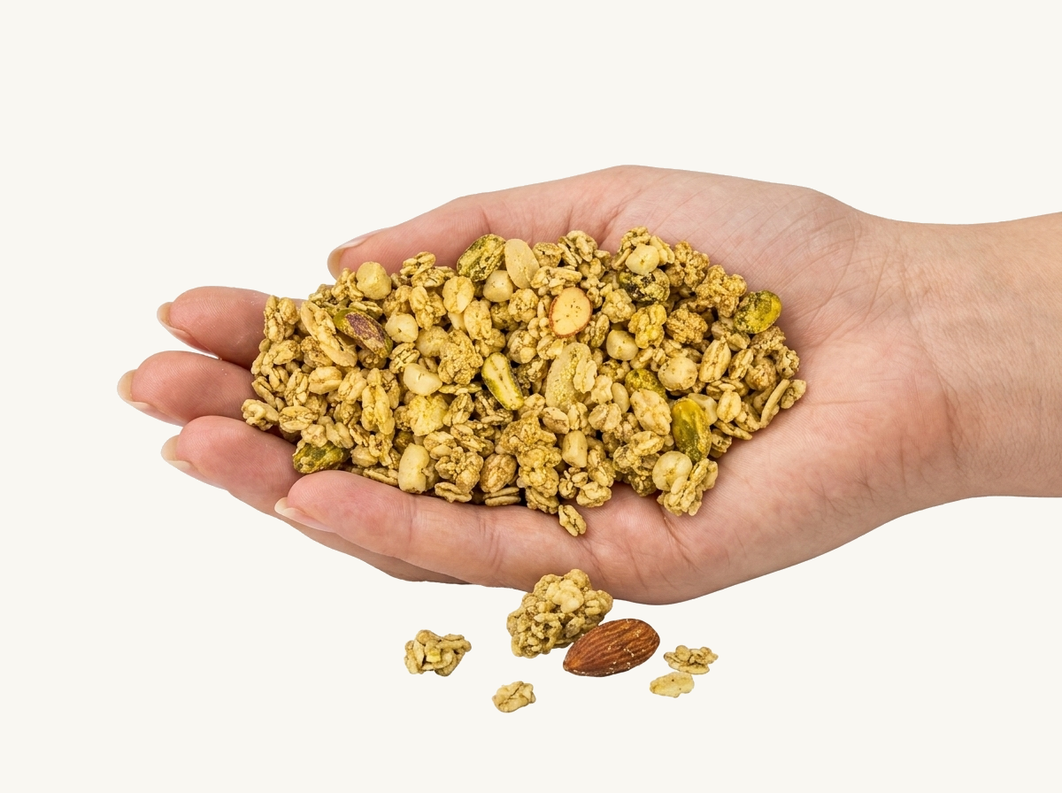 Granola in der Hand