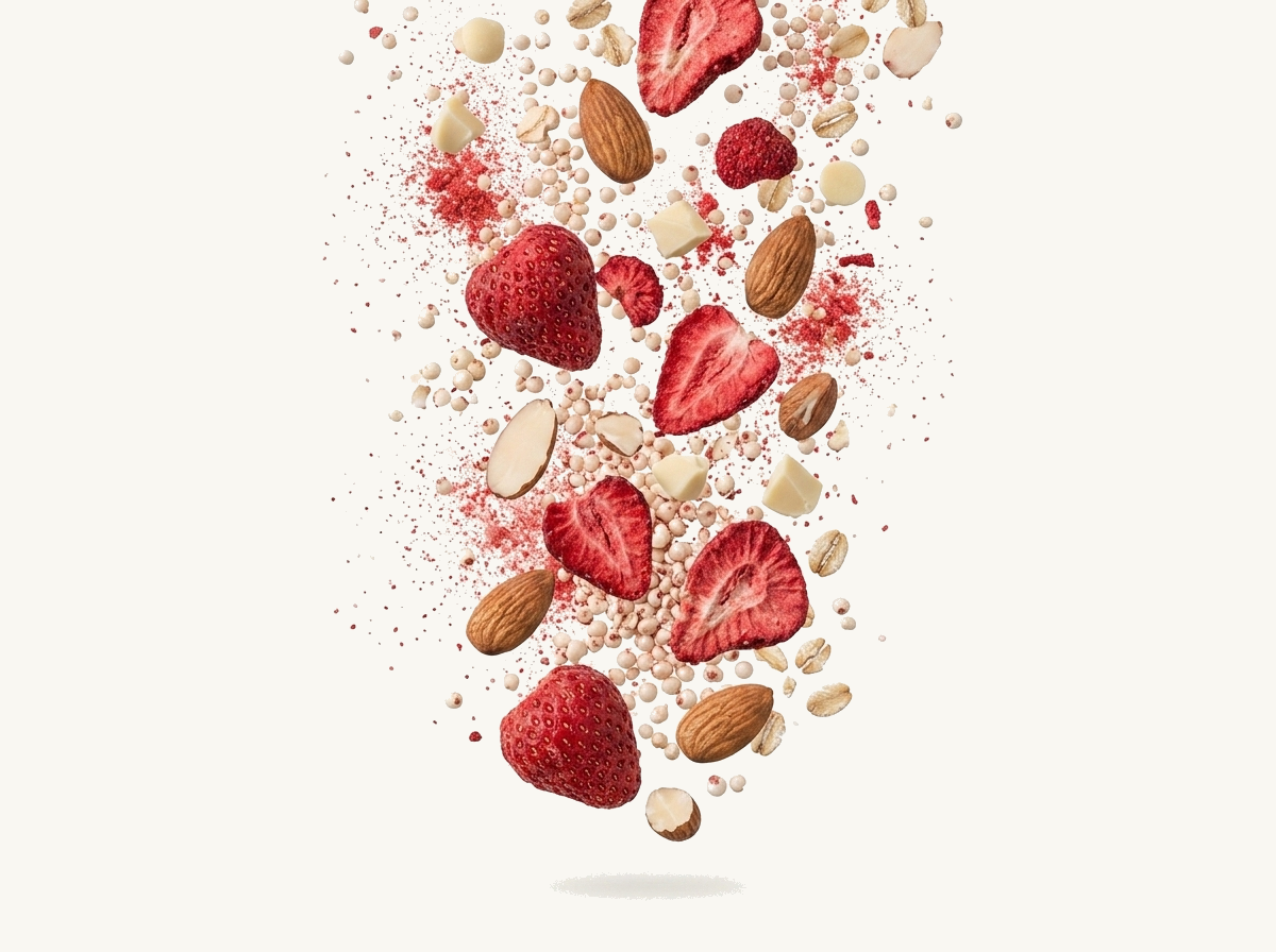 fallende Erdbeeren Schokolade