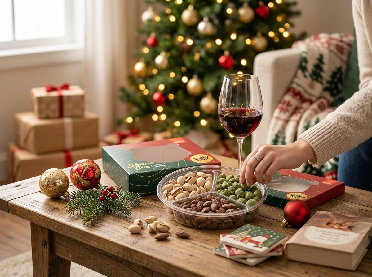Nüsse auf dem Weihnachtstisch