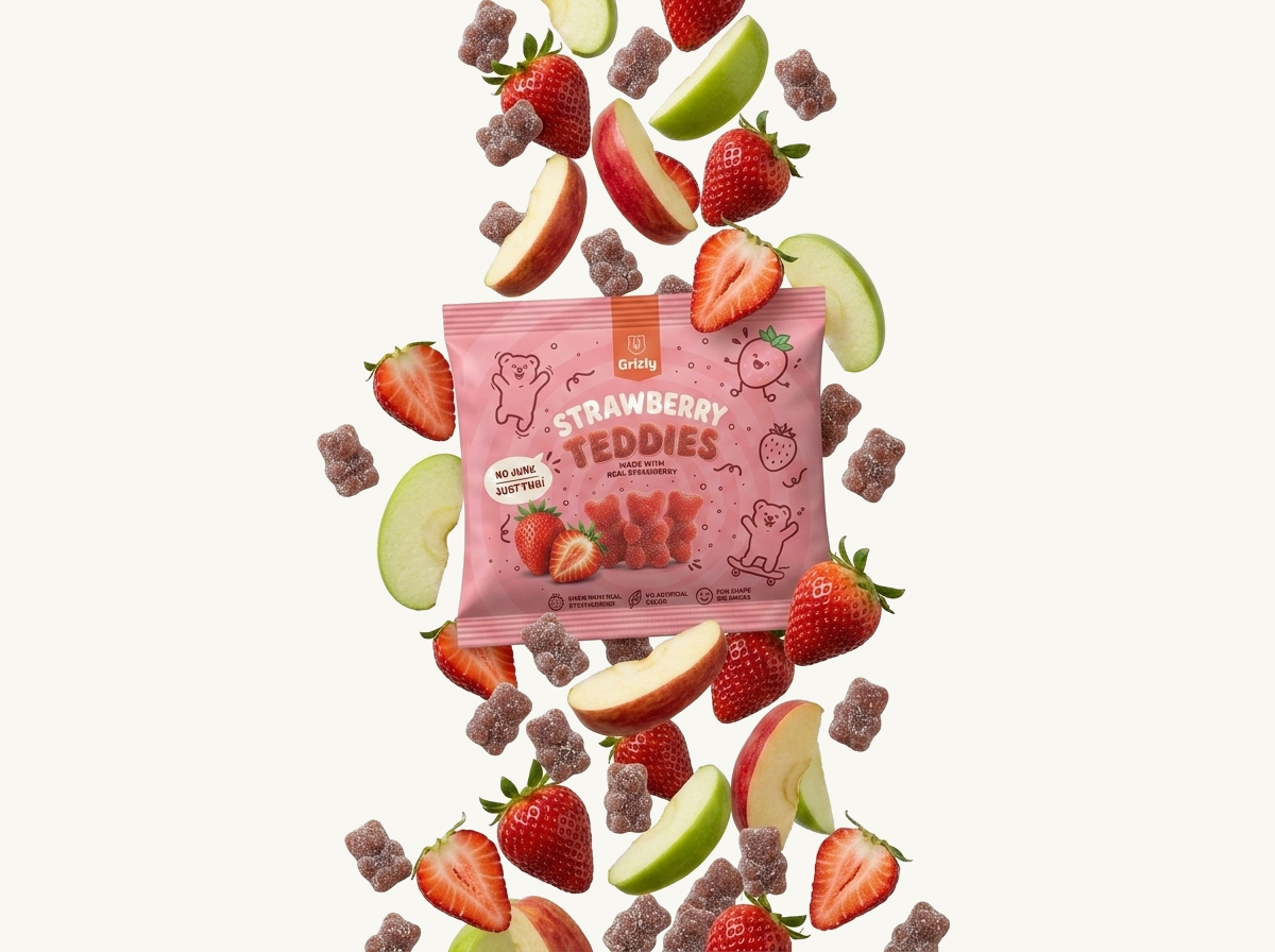 frische Erdbeeren und Äpfel