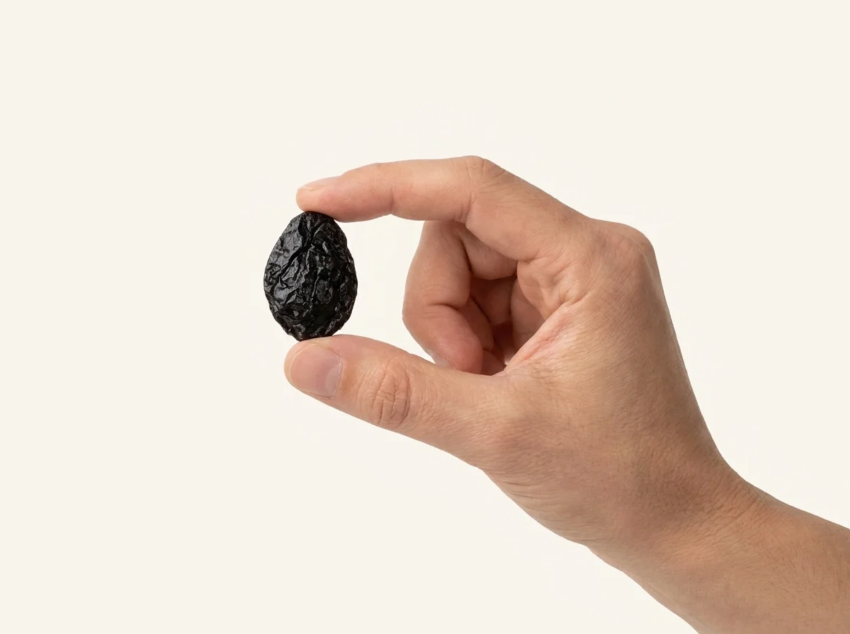 Pflaume in der Hand
