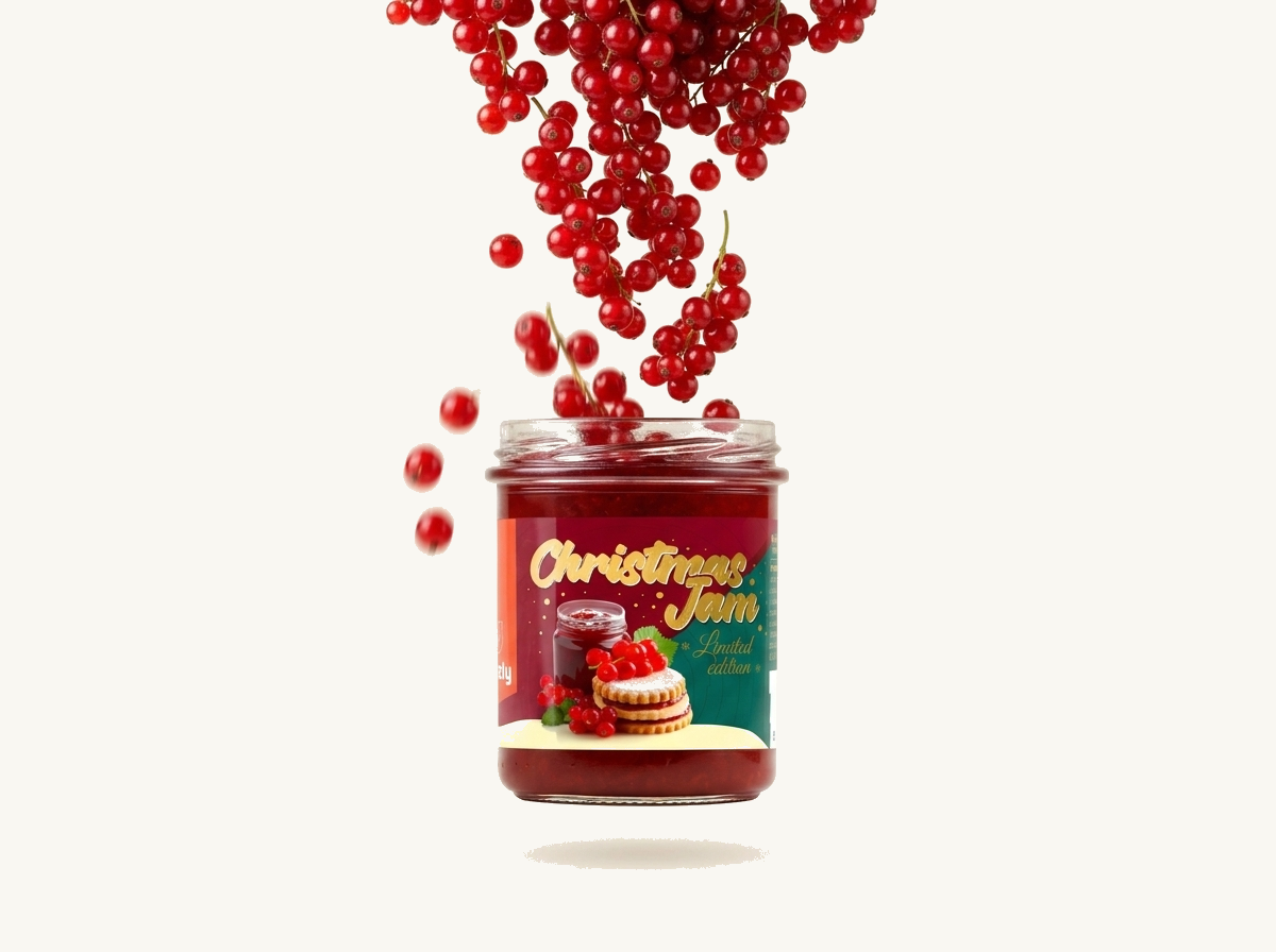 Fallende rote Johannisbeeren