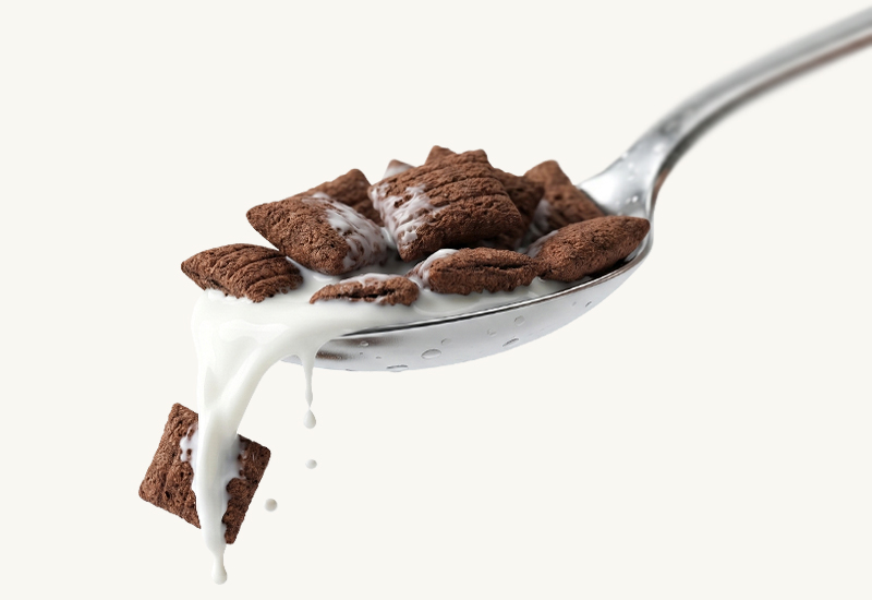 Gefüllte glutenfreie Kissen mit Schokoladengeschmack
