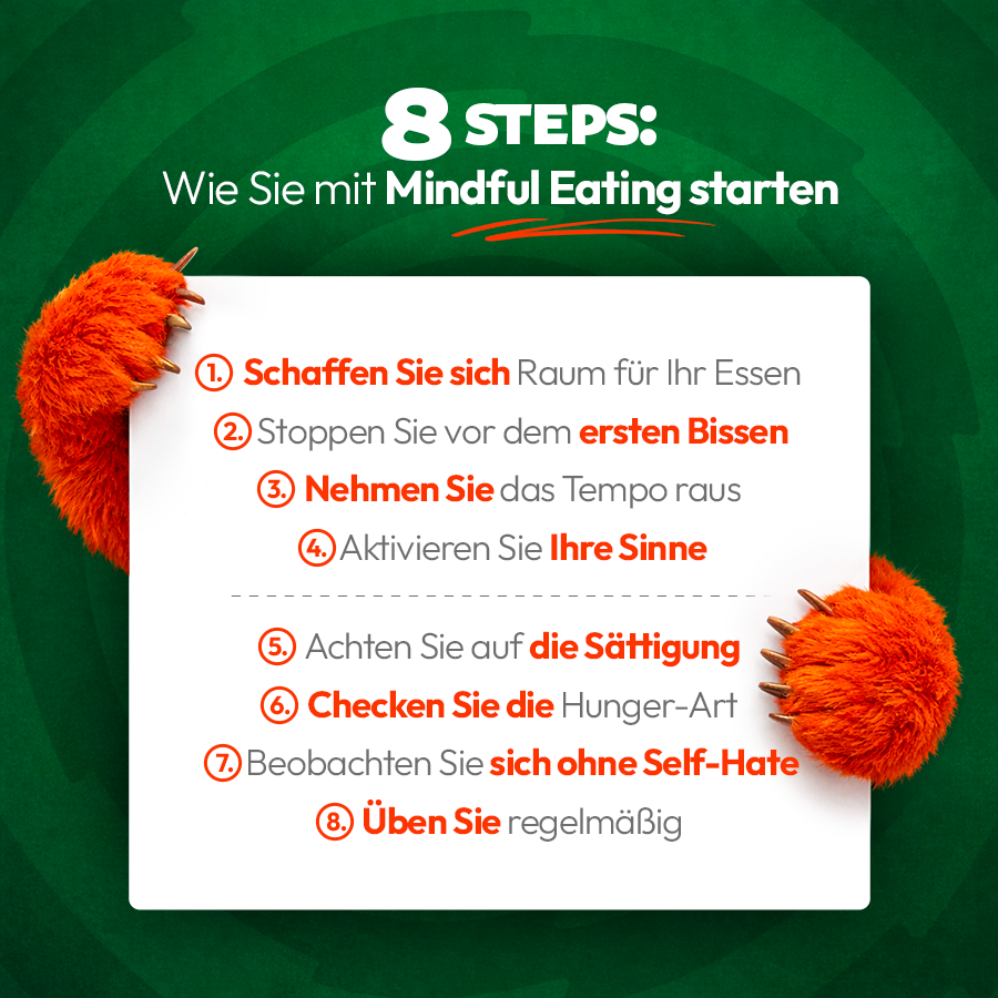 Mindful Eating: wie Sie mit Grizly starten