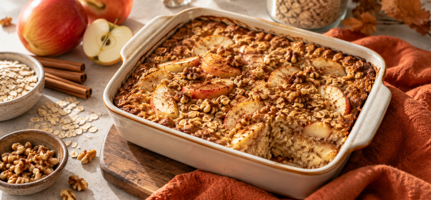 Apfel-Zimt-Porridge aus dem Ofen: Warmes Frühstück für den Herbst