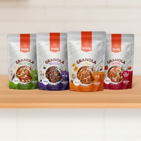 Apfel-Zimt Granola mit weißer Schokolade