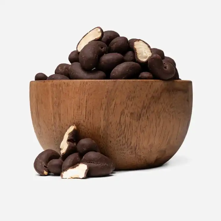 Cashewkerne dünn umhüllt von Zartbitterschokolade