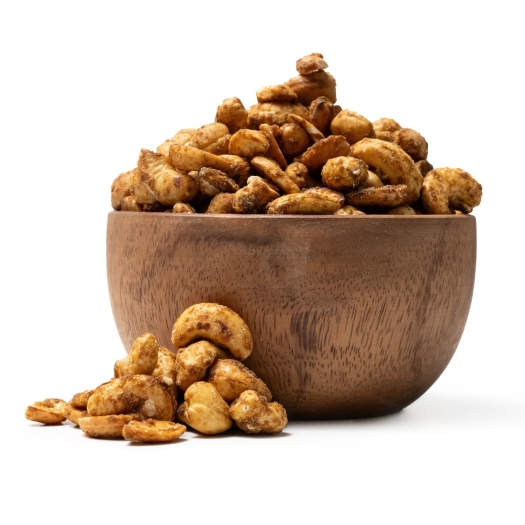 Cashewkerne mit Käse und Zwiebel, geröstet