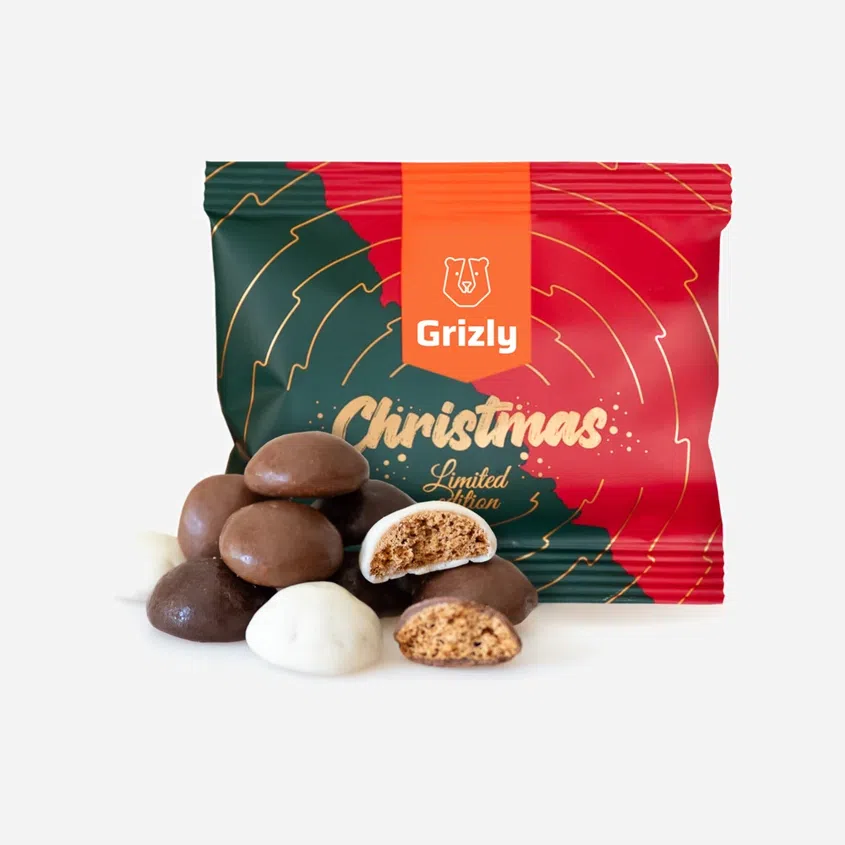 Dreifarbige Kekse in Schokolade