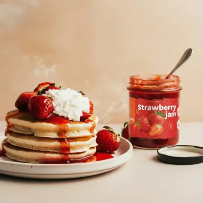 Erdbeermarmelade mit extra Fruchtstücken