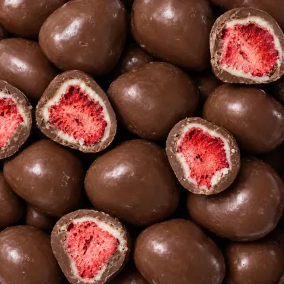Gefriergetrocknete Erdbeeren in Vollmilch- und weißer Schokolade 5 x 250 g