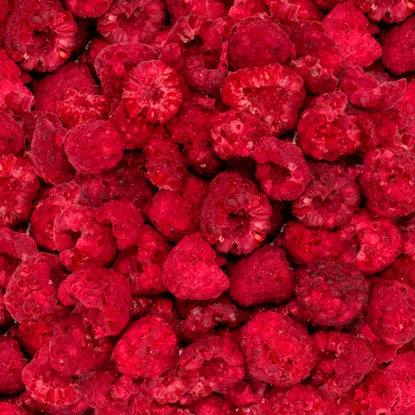 Gefriergetrocknete Himbeeren