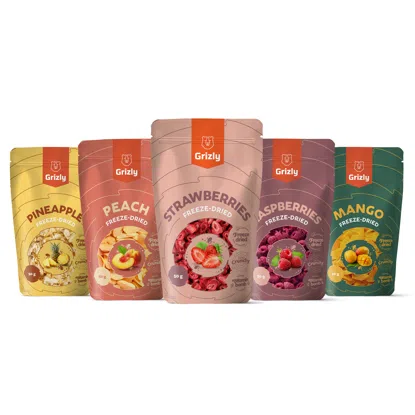 Gefriergetrocknete Himbeeren