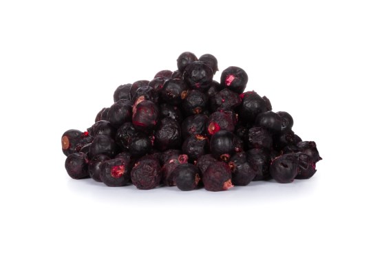 Gefriergetrocknete schwarze Johannisbeeren