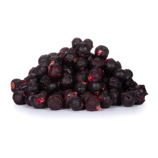 Gefriergetrocknete schwarze Johannisbeeren