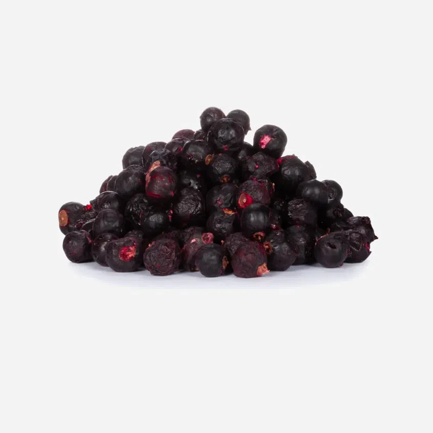 Gefriergetrocknete schwarze Johannisbeeren