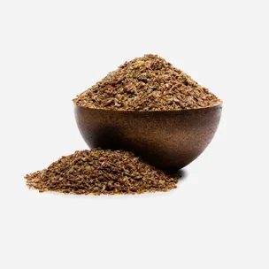 Gemahlener brauner Leinsamen