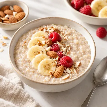 Glutenfreier Hafer-Reis-Brei, fein gemahlen