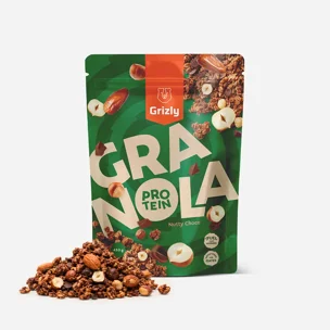 Granola mit Protein Haselnuss und Dattel-Schoko