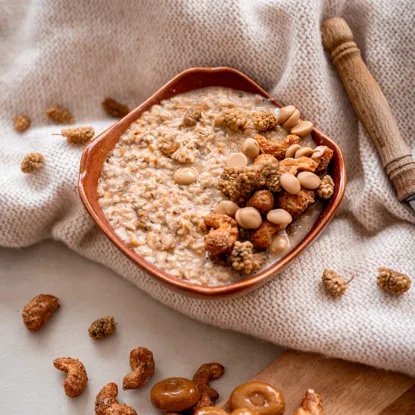 Haferbrei Karamell & weiße Maulbeere