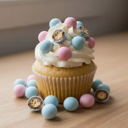 Knusprige kugeln rosa