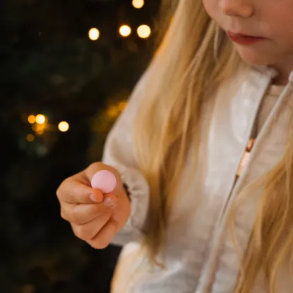 Knusprige Schneekugeln rosa