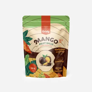Mango-Balls mit Zartbitterschokolade