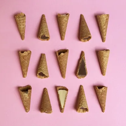 Mini-Cones mit Milchschoki