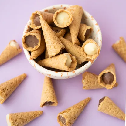 Mini-Cones mit Milchschoki