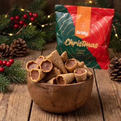 Mini-Cones Spekulatius in der Weihnachtsverpackung