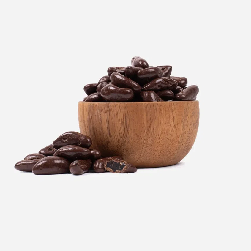 Pflaumen in Zartbitterschokolade