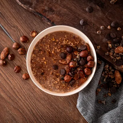 Porridge Zartbitterschokolade & Haselnüsse