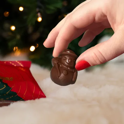 Schokoladen-Schneemänner mit Füllung