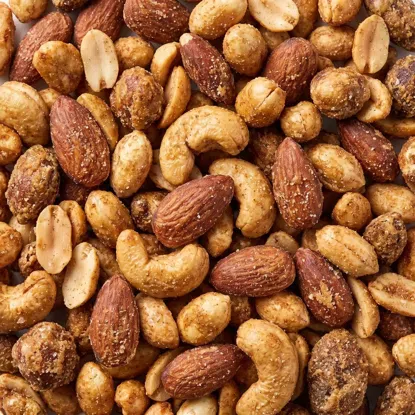 Weihnachtlicher Nussmix in Karamell
